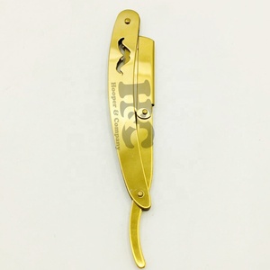 Nuevas Navajas de Barbero con Mango Dorado, Cuchilla Intercambiable, Acero Inoxidable de Primera Calidad, Aceptamos Logotipo Personalizado - Product Image 2
