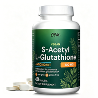 Comprimés de Glutathion Avancé pour la Détoxification Interne, Peau Nette, Comprimés de S-Acétyl L-Glutathion 100mg