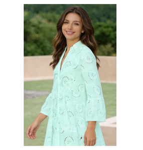 Robes d'été décontractées confortables à col en V et à enfiler pour femmes, prix très abordable, vente en gros - Product Image 1