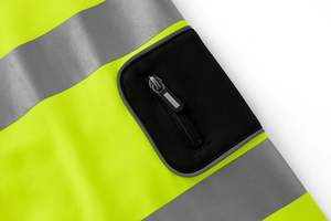 Sweat-shirt à capuche à manches longues pour homme, veste décontractée, fermeture éclair, polaire, vêtements de travail de sécurité - Product Image 5