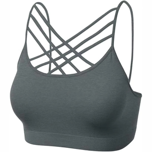Order Now Women Sports <b>Bra</b> Strappy Front Soft Yoga Gym Training <b>Bra</b> Breathable Stretch Fit Women Sports <b>Bra</b> - Product Image 6