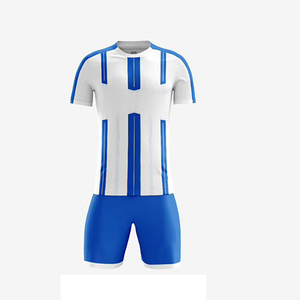 Maillot de sport avec impression personnalisée et logo pour équipe de football, uniforme de football à séchage rapide, ensemble de maillots de football bleus - Product Image 1