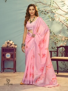 Sari fantaisie avec vente en ligne de tissu de soie doux Latkan lourd de vêtements de style indien et pakistanais - Product Image 6