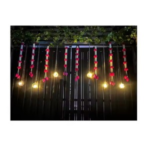 Guirnaldas de jazmín Mogra con caléndula para boda india, Haldi, Mehndi, telón de fondo de boda musulmana decoración Ganpati - Product Image 2