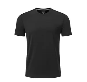 Nuevo diseño al por mayor hombre 100% algodón o cuello camiseta 2023 barato personalizado básico liso cuello redondo hombres camisetas Color sólido camiseta