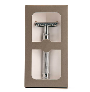 มีดโกนนิรภัยขอบสองชั้นสำหรับผู้ชายและผู้หญิงมีดโกนสแตนเลสขัดเงาแบบแมนนวลสำหรับผู้ชายและผู้หญิง - Product Image 2