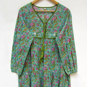 Nouveauté Robe longue d'été bohème dos nu sans manches fendue avec bouton imprimé personnalisé pour femmes. Free Beach Tenue décontracté Vente en gros - Product Image 1