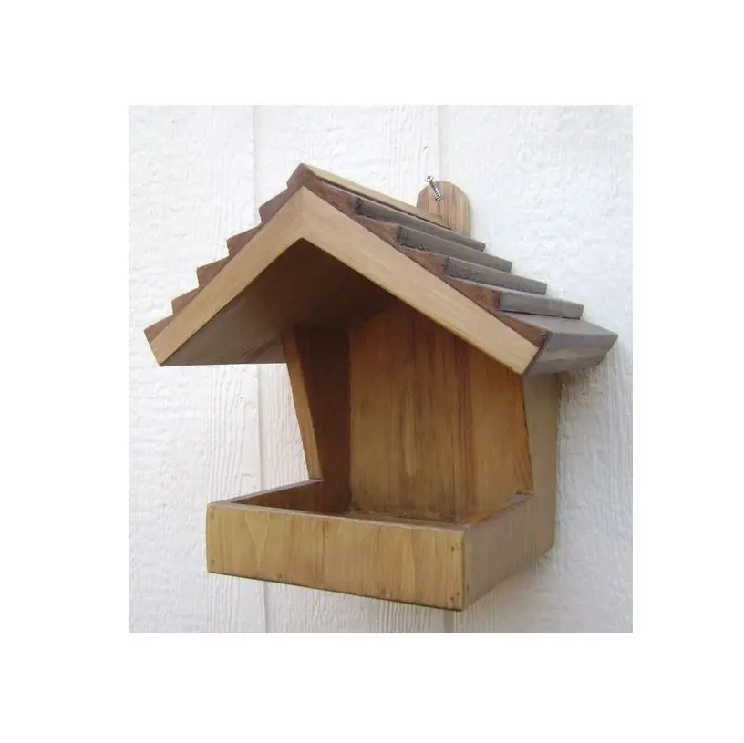 Rumah burung kustom belum selesai untuk anak-anak untuk membangun rumah burung kayu pengumpan luar ruangan mainan bayi rumah burung dengan teras depan