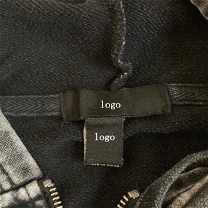 High Quality Oversized AcidWash <b>Vintage</b> Street Stone Zipup Hoodie Screen Print Plain <b>French</b> Terry Organic Cotton Men's Hoodies - Product Image 3