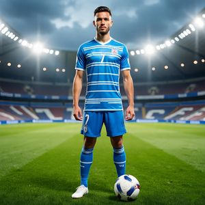 Uniforme Deportivo de Fútbol para Entrenamiento, Uniforme de Transferencia Térmica de Secado Rápido, Camiseta de Manga Corta y Pantalones Cortos, Conjuntos de Dos Piezas, Uniforme de Fútbol Personalizado - Product Image 5