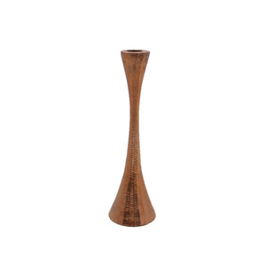 Bougeoir conique en métal personnalisé au design élégant de couleur grise pour la maison et Noël Bougeoirs coniques décoratifs de table - Product Image 3