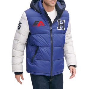 Abrigos de invierno reversibles para hombre, chaqueta acolchada cálida, Parka gruesa, prendas de vestir acolchadas con capucha, Material de relleno de algodón impermeable - Product Image 1