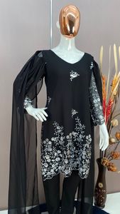 Traje de trabajo de secuencia de estilo exclusivo, diseñador elegante, con pantalón y mangas de lujo cosidas - Product Image 3