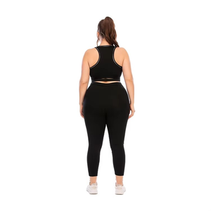 Conjunto Deportivo de Alta Calidad Personalizado con Cintura Elástica, Top Deportivo sin Mangas, Traje de Gimnasio, Chándal, Tallas Grandes, Conjuntos de Yoga para Gimnasio, Fitness para Mujer - Product Image 3