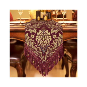 Chemin de table de luxe, détail blanc, 100% coton, 260 fils, texture jacquard, durable, lavable en machine, OEM ODM, fabrication sur mesure, décoration de table saisonnière - Product Image 2