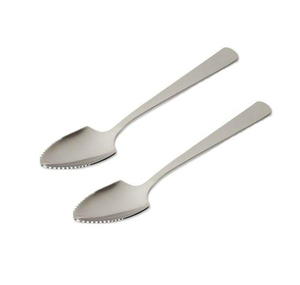 Cuillère à pamplemousse en acier inoxydable avec logo personnalisé Cuillère à gratter les fruits avec bord dentelé au coût le plus bas - Product Image 2