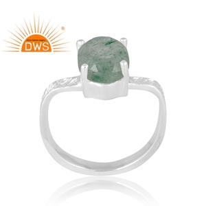 Conception à la main 925 argent Sterling naturel vert fraise Quartz bague en pierres précieuses bijoux personnalisés pour les femmes cadeau pour elle - Product Image 1