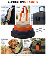Sangle en polyester tissé chevron haute résistance 420D, durable, pour sac à dos, sac de plein air, sangle d'appareil photo, laisse pour animaux de compagnie, accessoires