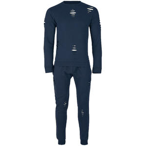 Haute qualité prix de gros pull sur mesure en détresse survêtement dernière mode Streetwear hommes en détresse survêtement - Product Image 1