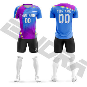 Vente en gros de maillots de football Slim Fit, uniformes de football à impression numérique personnalisables avec logo de club, ensemble complet, style haut, maillot - Product Image 1