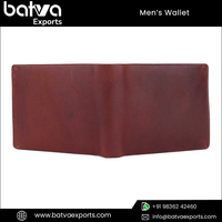 Dompet Pendek Pria Berkualitas Tinggi Gaya Vintage Elegan Siap Bepergian Kulit Asli Anti RFID Lipat Dua Berbahan Katun