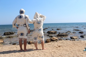 Peignoir à capuche en coton turc Robe déshabillé séchage rapide à manches longues doux femmes hommes bonne qualité taille Option maison Sauna plage - Product Image 5