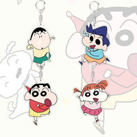 Lot de 6 porte-clés photo numériques en acrylique, imperméables, imprimés UV, avec personnages de dessins animés mignons, de haute qualité, résistants à l'usure, et utilisables comme lanière de téléphone
