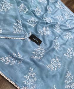 Ropa de novia crape/crepe sari con diamante trabajo para Sari de precio al por mayor de lujo para compras a granel - Product Image 3