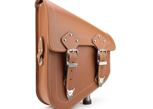 Bolsa trasera de motocicleta de cuero genuino marrón, basculante lateral izquierdo, alforja impermeable, bolsa de herramientas, bolsa de equipaje lateral - Product Image 2