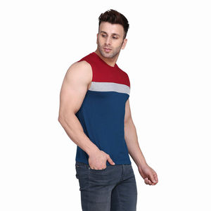 Chemises sans manches multicolores de haute qualité pour hommes, vêtements de sport Slim Fit avec logo et étiquette personnalisés et emballage personnalisé - Product Image 4