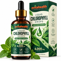 Gouttes liquides de chlorophylle à marque privée pour la détox et la désodorisation interne, complément liquide naturel pour un regain d'énergie