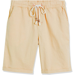 Pantalones cortos de lona de cintura media de calidad superior para hombre, pantalones cortos informales de punto sólido con cierre de cordón, estampado personalizado, XXS de moda, teñido liso - Product Image 2