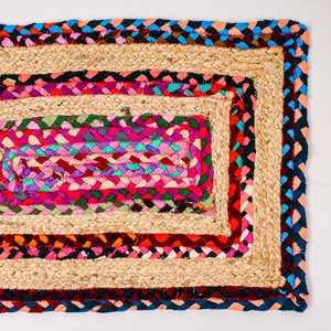 Set de table en jute tressée et coton recyclé 40 x 60 cm, vaisselle écologique, vente en gros, export - Product Image 1