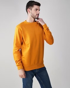 Haute qualité personnalisé hommes sweat 100% coton hommes en gros blanc solide col rond personnalisé manches longues sweats pour hommes - Product Image 2