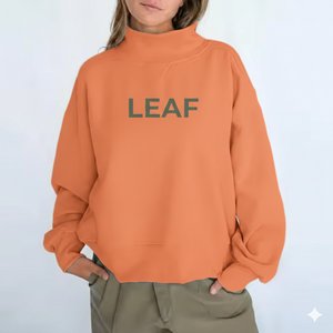 Top informal holgado de cuello alto para mujer, estilo streetwear contemporáneo para uso diario - Product Image 1