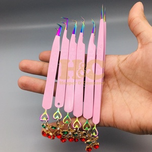 Cherry Tweezers Professional <b>Eyelash</b> Tweezers for <b>Eyelash</b> <b>Extension</b> Stainless Steel Precision Heart Style <b>mink</b> Tweezer - Product Image 5