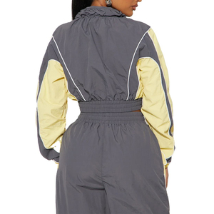 Conjunto de chándal de nailon de alta calidad 2025, chaqueta ligera, impermeable, transpirable, conjunto cortavientos, chándal de entrenamiento para mujer 2026 - Product Image 5