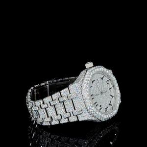 Reloj Mecánico de Diamantes de Imitación VVS de Acero Inoxidable para Hombre, Estilo Hip Hop, 100% Pasa el Probador de Diamantes, Pantalla Analógica - Product Image 5