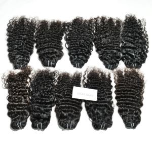 ชุดผมมนุษย์สำหรับต่อผมมนุษย์ทำจากผมมนุษย์100% ผมมนุษย์แบบลอนคลื่นและผมลอนลึก - Product Image 5