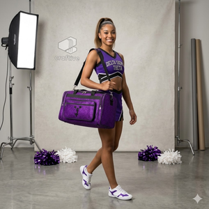 Custom <b>Glitter</b> Cheer Sports Large Capacity Duffel <b>Bag</b> With Embroidered Logo Dance Practice And Travel <b>Bag</b> For Cheerleaders - Product Image 6