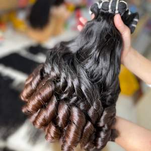 Mèches personnalisées à texture rebondissante et extensions frontales de cheveux vietnamiens - Product Image 2