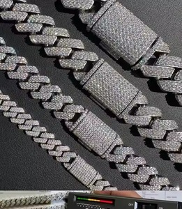 Nuevo diseño Hip Hop Unique 10K/ 14K / 18K Rose Gold Round Lab Grown Diamond Cadena cubana Joyería para hombres y mujeres - Product Image 5