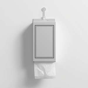 Distributeur de mouchoirs rectangulaire en plastique souple à suspension, avec système de tirage par le bas, pour le nettoyage domestique et l'utilisation dans la salle de bain - Product Image 3