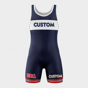 Combinaison de Jiu-Jitsu extensible 100% polyester, dernier design, nouveau style, singlet de lutte pour homme - Product Image 1