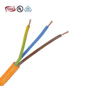 SAA 3 Core Wire RVV Cable 3 or 4 Cores Flexible Copper 0.75mm 1mm 1.5mm 2.5mm H05VV-F 3X1.5