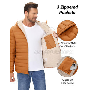 Chaqueta acolchada informal de color sólido para hombre, ropa de calle, nueva moda, chaqueta acolchada a prueba de viento para hombre, precio razonable - Product Image 4