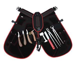 Kit de soin des sabots pour maréchal-ferrant, tablier en cuir, pince à sabots, clincher alligator, couteau à sabots, crochet en boucle, couteau à pointe, brosse métallique - Product Image 1