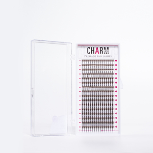 CharmLash <b>Lash</b> Tech Supplies Wholesale Pointy Base <b>Premade</b> <b>Fans</b> Matte Black Russian Volume <b>Lashes</b> Symmetrical Seamless Blend - Product Image 1