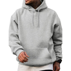 Vêtements d'extérieur Design unique Livraison rapide Sweat-shirt personnalisé pour homme en coton respirant Couleur unie Sans cordon de serrage Sweat-shirts simples - Product Image 1