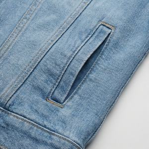 Wholesale New Puff Sleeve <b>Ladies</b> Denim <b>Jacket</b> Women Coat Casual Style Customized Color Jeans Fashion Trendy Outerwear - Product Image 5